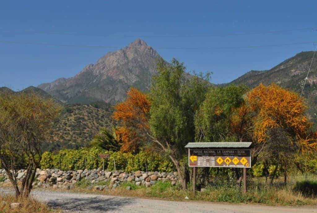 Ocoa entrance of La Campana National Park