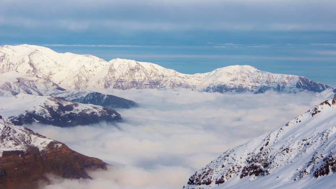 Snow-capped Andes and vineyards on the Andes Mountains & Winery Tour