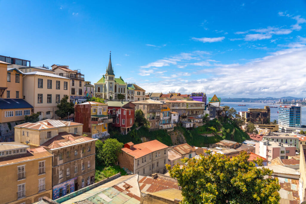 Historic funicular in the hills of Valparaíso